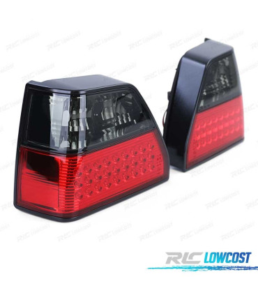 PILOTOS LED PARA VOLKSWAGEN VW GOLF 2 83-91 ROJO AHUMADO LED