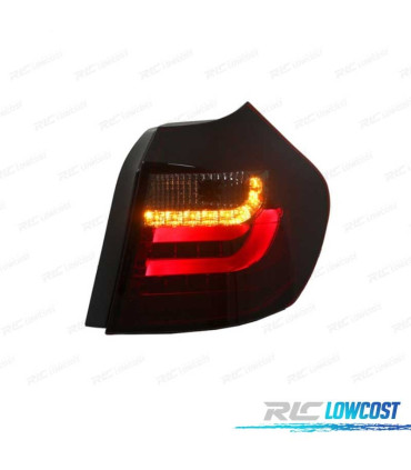 PILOTOS BMW E87 07-11 ROJO AHUMADO LED