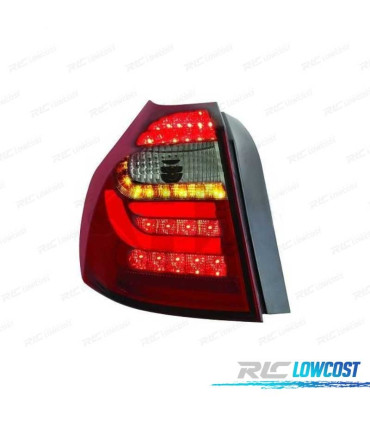 PILOTOS BMW E87 04-07 LED ROJO CROMO
