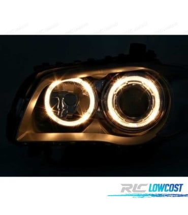 FAROS BMW E81 E87 E82 E88 OJOS ANGEL FONDO CROMO GRIS