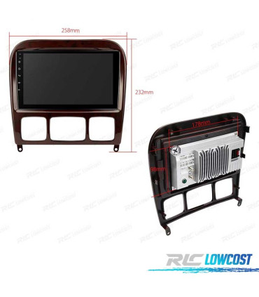 RADIO GPS ANDROID 10 PARA MERCEDES CLASE S W220 98-05 4G