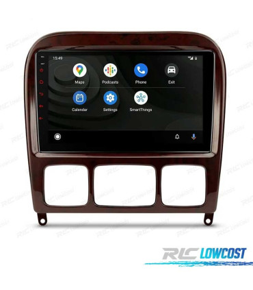 RADIO GPS ANDROID 10 PARA MERCEDES CLASE S W220 98-05 4G