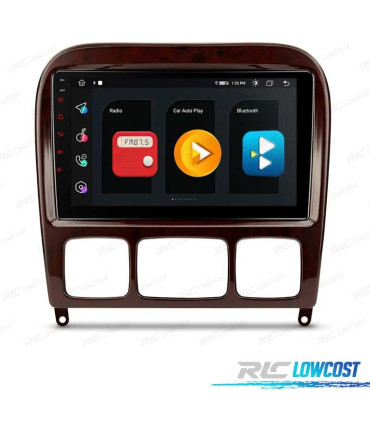 RADIO GPS ANDROID 10 PARA MERCEDES CLASE S W220 98-05 4G