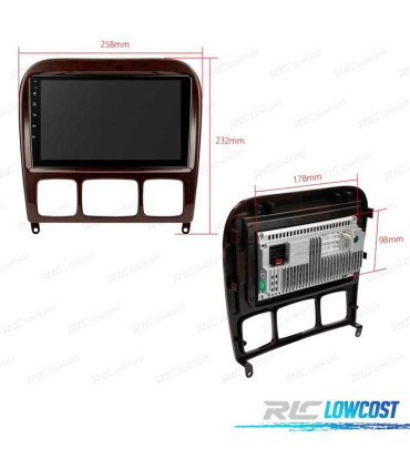 RADIO GPS ANDROID 13 MERCEDES CLASE S W220 98-05