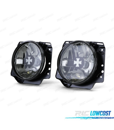 FAROS VOLKSWAGEN VW GOLF 2 83-91 IRON CROSS NEGRO AHUMADO