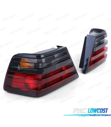 PILOTOS MERCEDES W124 85-93 ROJO NEGRO