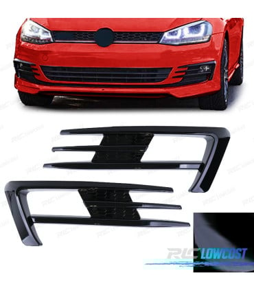 REJILLAS NIEBLA VOLKSWAGEN VW GOLF 7 12-17 LOOK  GTI NEGRO BRILLO