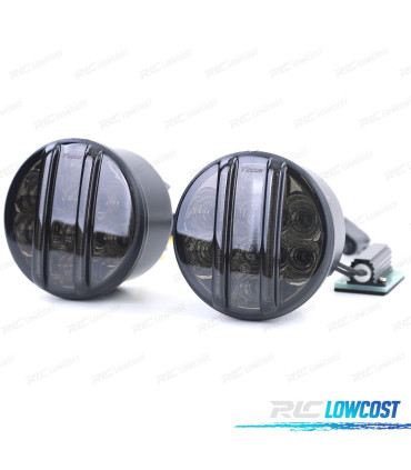 INTERMITENTES FRONTALES PARA JEEP WRANGLER JK 07- LED NEGRO AHUMADO