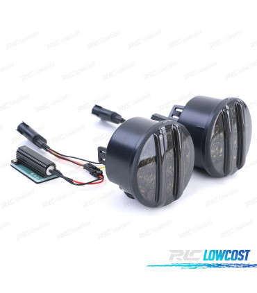 INTERMITENTES FRONTALES PARA JEEP WRANGLER JK 07- LED NEGRO AHUMADO