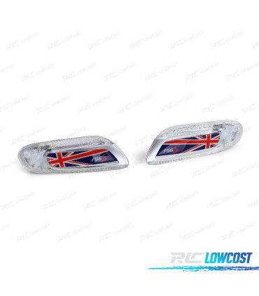 INTERMITENTES LATERALES PARA MINI COOPER F55 F56 F57 LED UK FLAG ROJO AZUL
