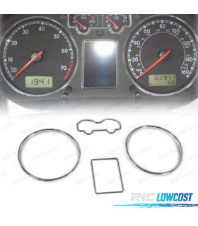AROS CUADRO DE INSTRUMENTOS PARA VOLKSWAGEN VW GOLF 4 95-06 BORA 98-05 CROMO