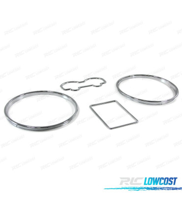 AROS CUADRO DE INSTRUMENTOS PARA VOLKSWAGEN VW GOLF 4 95-06 BORA 98-05 CROMO