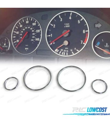 AROS CUADRO DE INSTRUMENTOS PARA BMW X5 E53 99-07 E39 95-03 E38 99-07 CROMO