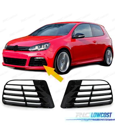 REJILLAS NIEBLA VOLKSWAGEN VW GOLF 6 5K1 09-13 R20 NEGRO BRILLO
