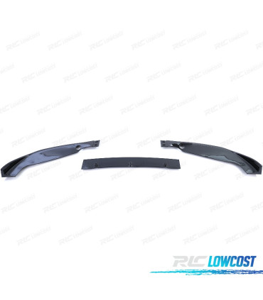 SPOILER LIP FRONTAL BMW E46 COUPE CABRIO 99-06 LOOK M NEGRO BRILLO