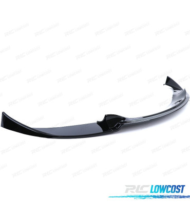 SPOILER LIP BMW E60 E61 07-10 LOOK M5 NEGRO BRILLO