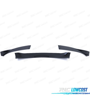 SPOILER LIP BMW E60 E61 07-10 LOOK M5 NEGRO BRILLO