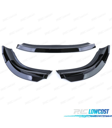 SPOILER LIP VOLKSWAGEN VW POLO 9N3 05-09 NEGRO BRILLO