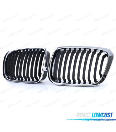 PARRILLAS BMW E46 SEDAN TOURING 98-01 LOOK M NEGRO CROMO