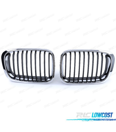 PARRILLAS BMW E46 SEDAN TOURING 98-01 LOOK M NEGRO CROMO