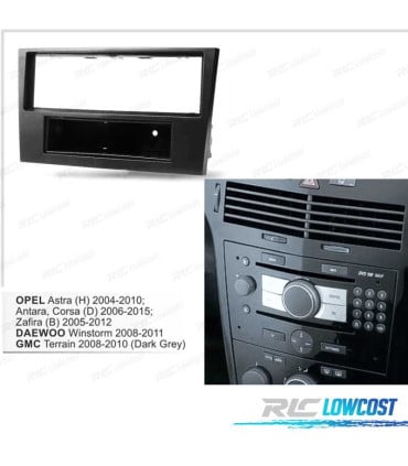 MARCO NEGRO RADIO 1-DIN PARA OPEL ASTRA H DAEWOO CORSA D ZAFIRA B