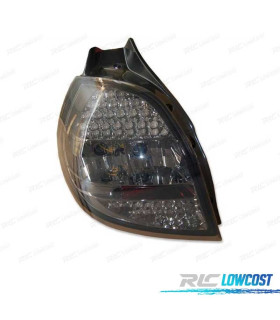 PILOTOS LED RENAULT CLIO 05-09 FONDO CROMO AHUMADO