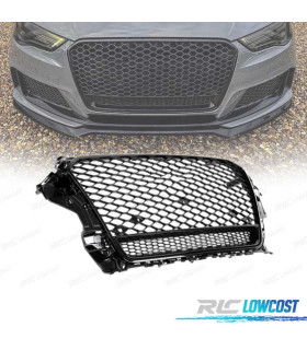 PARRILLA AUDI A3 8V 12-16 LOOK RS3 NEGRO BRILLANTE ABS