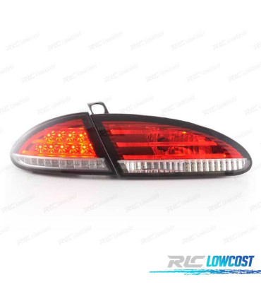 PILOTOS SEAT LEON 04-09 1P LED ROJO CROMO