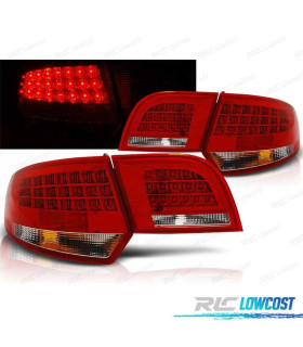 PILOTOS AUDI A3 8PA SPORTBACK 04-08 LED ROJO CROMO