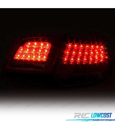 PILOTOS AUDI A3 8PA SPORTBACK 04-08 LED ROJO CROMO