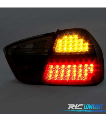 PILOTOS BMW E90 05-08 LED ROJO AHUMADO 4 PUERTAS