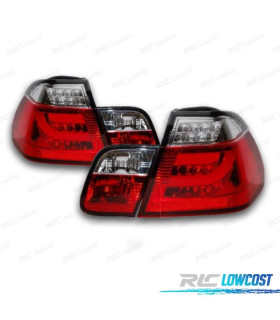 PILOTOS BMW E46 01-05 LED LOOK CELIS ROJO CROMO