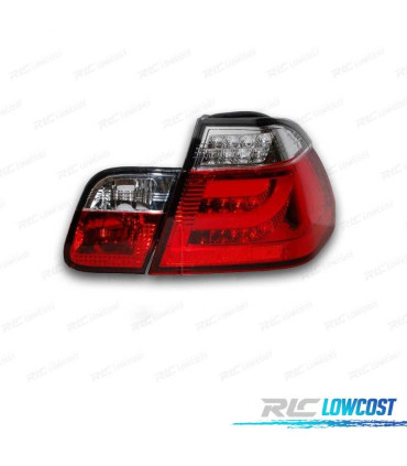 PILOTOS BMW E46 01-05 LED LOOK CELIS ROJO CROMO