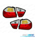 PILOTOS BMW E90 05-08 LED ROJO CROMO