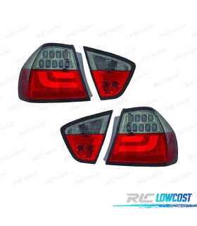 PILOTOS BMW E90 05-08 LED + HALOGENO ROJO AHUMADO