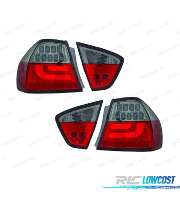 PILOTOS BMW E90 05-08 LED + HALOGENO ROJO AHUMADO