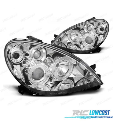 FAROS PARA CITROEN XSARA 99-04 OJOS ANGEL FONDO CROMO