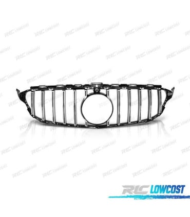 PARRILLA MERCEDES W205 14-18 LOOK AMG GT CROMO NEGRO