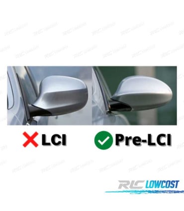 CARCASAS ESPEJOS RETROVISORES BMW E90 E92 E82 E88 E91 E93 05-09 LOOK M3 NEGRO BRILLO