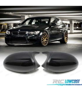 CARCASAS ESPEJOS RETROVISORES BMW E90 E92 E82 E88 E91 E93 05-09 LOOK M3 NEGRO BRILLO