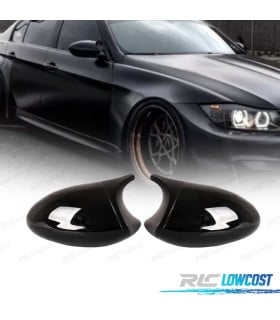 CARCASAS ESPEJOS BMW E81 E82 E87 E88 E90 E91 E92 E93 LOOK M3 NEGRO BRILLO