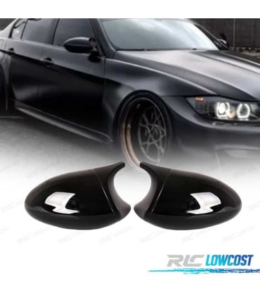 CARCASAS ESPEJOS BMW E81 E82 E87 E88 E90 E91 E92 E93 LOOK M3 NEGRO BRILLO
