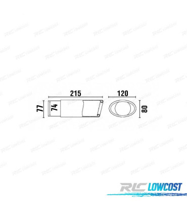 COLA ESCAPE TIPO CUPRA GRANDE ACERO INOX