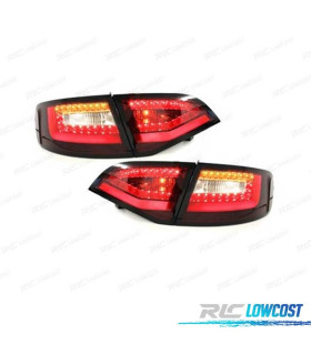 PILOTOS LED DINÁMICO AUDI A4 B8 AVANT 09-13 ROJO AHUMADO CARDNA TUBELIGHT