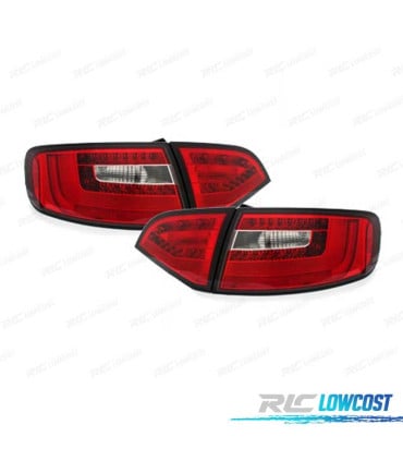 PILOTOS LED DINÁMICO AUDI A4 B8 07-11 AVANT ROJO CLARO