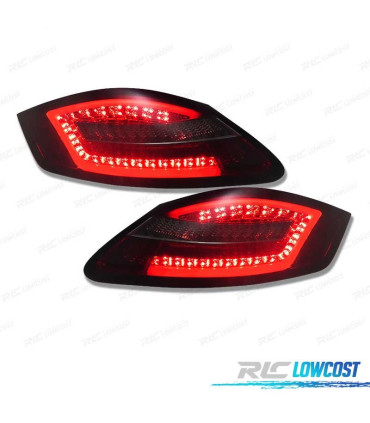 PILOTOS PARA PORSCHE BOXSTER 987 CAYMAN 987C LIGHT BAR DINAMIC ROJO AHUMADO