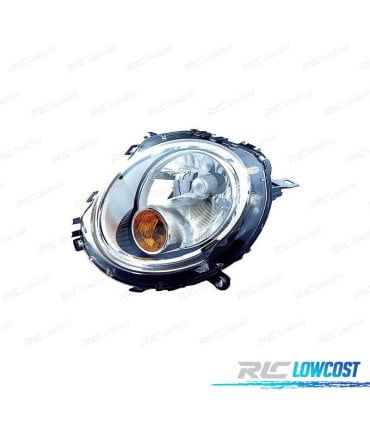 FARO IZQ MINI R56 06-10 FUNDO CROMO INTERMITENTE NARANJA