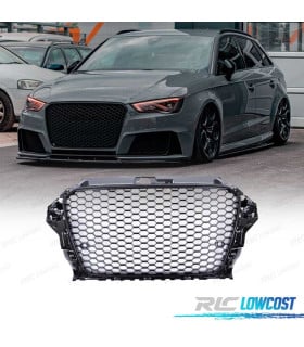 PARRILLA AUDI A3 8V 12-16 LOOK RS3 NEGRO BRILLO