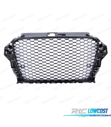 PARRILLA AUDI A3 8V 12-16 LOOK RS3 NEGRO BRILLO