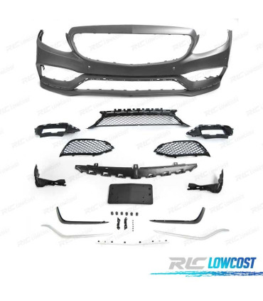 PARAGOLPES DELANTERO MERCEDES C W205 14-18 LOOK AMG C63 PLATEADO PDC